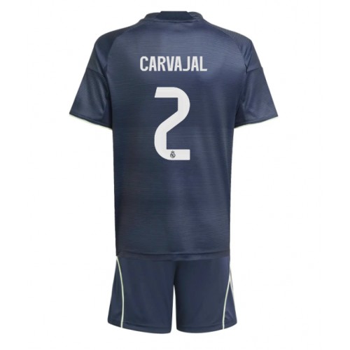 Stroje piłkarskie Real Madrid Daniel Carvajal #2 Koszulka Wyjazdowej dla dzieci 2025-26 Krótki Rękaw (+ szorty)